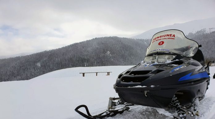 Cu snowmobilul pe crestele Munților Călimani